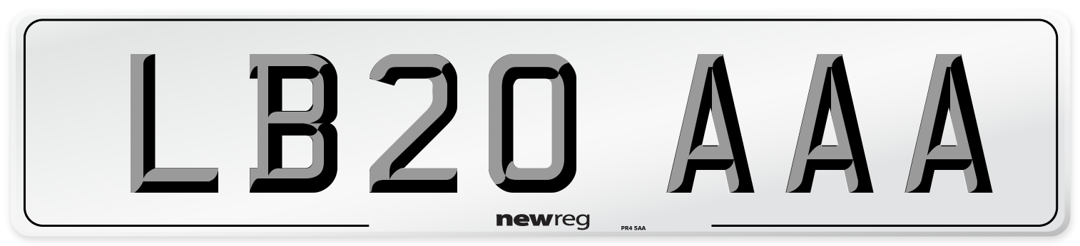 LB20 AAA Number Plate from New Reg